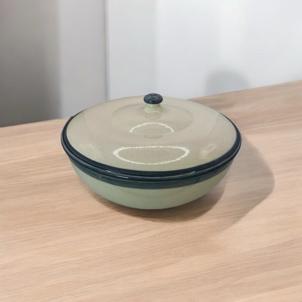 Handmade Ceramic Bowl With Lid - 11 Inch Diameter & 6 Inch Tall